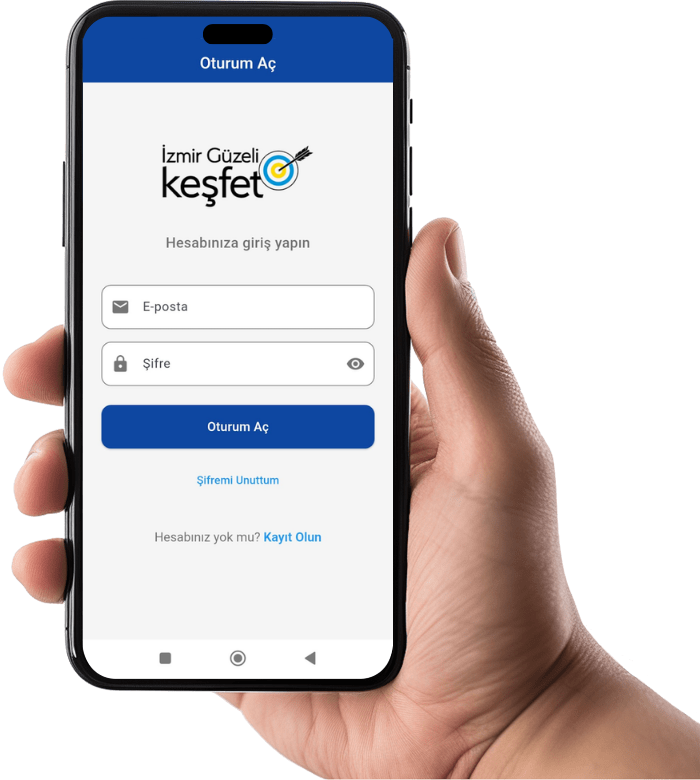 İzmir Güzeli Keşfet Uygulama Arayüzü